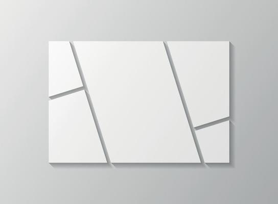 Moodboard icon in flat style. Poster frame mockup vector illustration on isolated background. Photo collage sign business concept.
