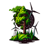 wind power png  icon illustration