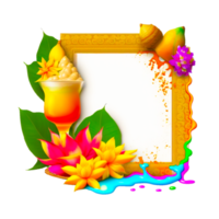 spring floral frame  illustration png
