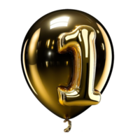 number 1 air balloon illustration icon png