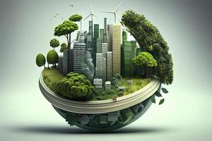 verde energía, sostenible industria. ambiental, social, y corporativo gobernancia concepto foto