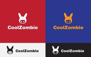 Cool Zombie Logo design vector