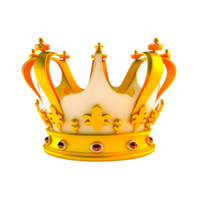 cute golden king crown icon png