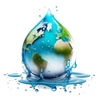 terra globo dentro água solta Formato meio Ambiente conceito livre png