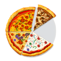 fatia do pizza isométrico ícone png