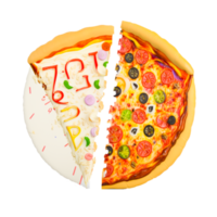 slice of pizza isometric icon png