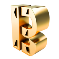 elegante lusso oro lettera B logo png