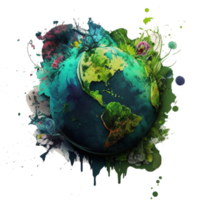 Earth Watercolor free icon png