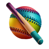 colorful baseball mitt and bat png