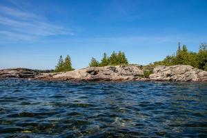 Rocky shoreline on Georgian Bay photo