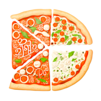 Pizza parte superior ver valores ilustración png