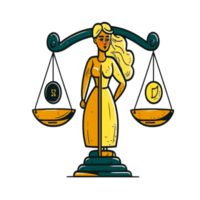 hand draw  justice character icon png