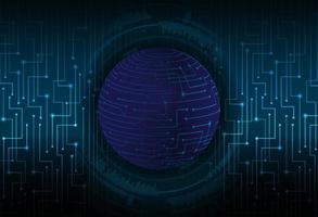 Modern Holographic Globe on Technology Background vector