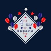 Happy 4th of July design vector