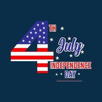 4th of July independence day design vector