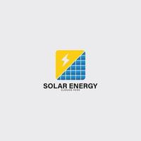 solar panel electric energy company logo vector