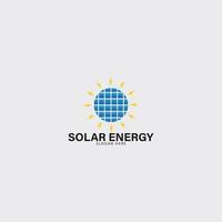 solar panel electric energy company logo vector