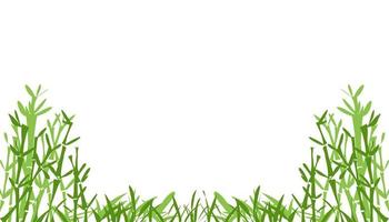 Background illustration with lots of grass and bamboo vector