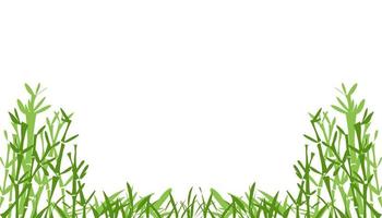 Background illustration with lots of grass and bamboo vector