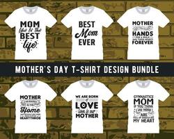 Mothers day and mom t-shirt design bundle, Happy mothers Day t-shirt set, vector