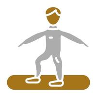 Person Surfing Vector Icon Style