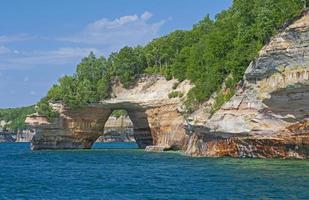 Graceful Sandstone Arch on the Great Lakes photo