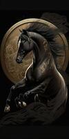 horse stallion horse painting photo