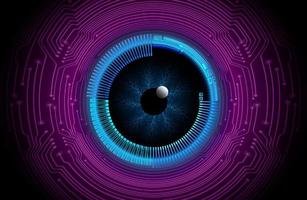 Modern Cybersecurity Eye on Technology Background vector