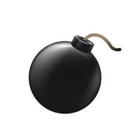 illustration of a black bomb with white background vector