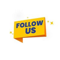 Follow us modern social media banner vector