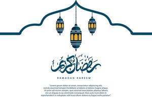 ramadan kareem concept islamic greeting card template for wallpaper design. vector