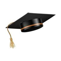 high school or university cap isolated on white background vector