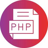 vector diseño php icono estilo