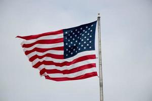 Red white and blue of the American flag photo