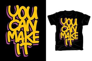 You can make it hand drawn typography brush style t shirt design vector