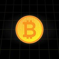 3d bitcoin vector icon