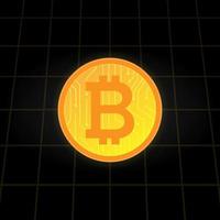 3d bitcoin vector icono