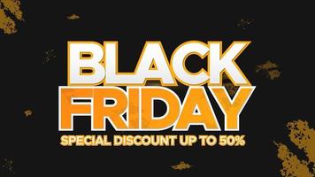 black friday 3d vector typography style