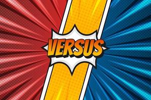 Duel comic book style versus background with rays vector