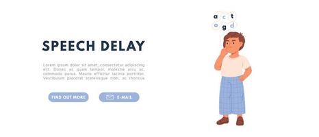 Toddler speech therapy delay. Language disability in children. Exercises for the development of speech skills. Flat vector isolated illustration