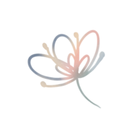 one line flower drawing png