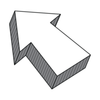 3D direction arrow png