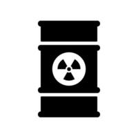 Barrel with radioactive and toxic waste icon. Iron container with fossil fuels and raw materials as industrial symbol for environmental pollution and gasoline vector production