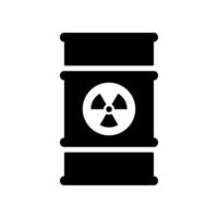 Barrel with radioactive and toxic waste icon. Iron container with fossil fuels and raw materials as industrial symbol for environmental pollution and gasoline vector production