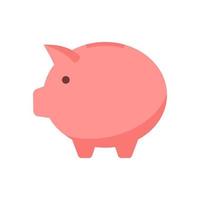 Pink piggy bank. Symbol of investment accumulation and cash savings with saving budget and profitable vector deposits