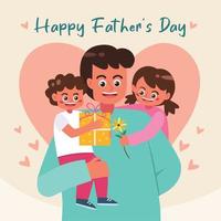 Father's day greeting card image vector