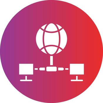 vector diseño global red icono estilo