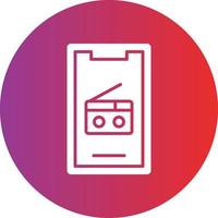 Vector Design Mobile Radio Icon Style