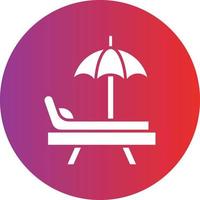 vector diseño playa silla icono estilo