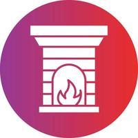 Vector Design Fireplace Icon Style